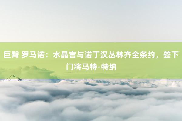 巨臀 罗马诺：水晶宫与诺丁汉丛林齐全条约，签下门将马特-特纳